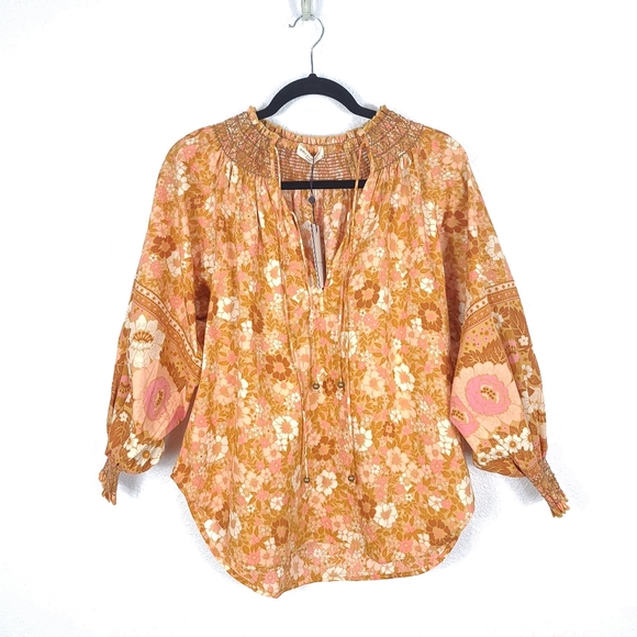 SPELL & THE GYPSY COLLECTIVE Anne Blouse Floral Pecan - Picture 4 of 16
